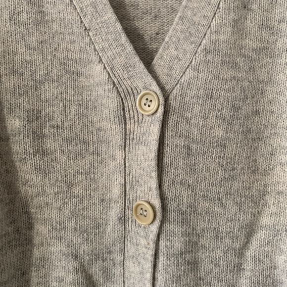 NWT J. CREW FACTORY Gray Lambswool V-Neck Long Sleeves Cardigan Sweater Size S - Picture 5 of 14